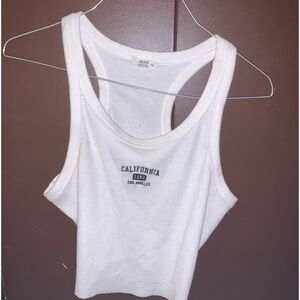 Ardene embroidered printed crop tank top